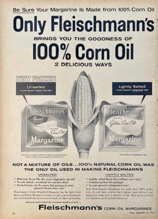 Fleischmann’s Corn Oil Margarines 1961 Advertisement