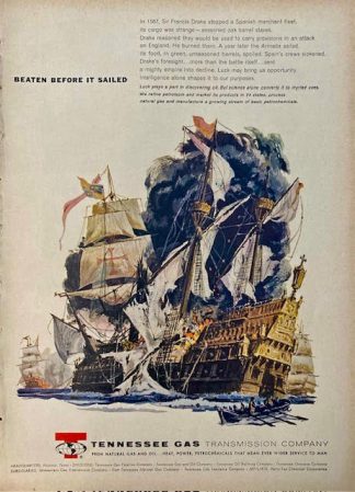 Tennessee Gas Transmission Company 1961 Advertisement- Beaten Before It Sailed