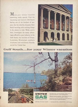 United Gas Corporation 1961 Advertisement – Mississippi’s Old Capital Building