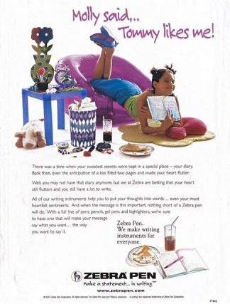 Zebra Pen 2001 Ad – Molly said…