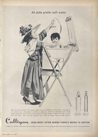 Culligan 1961 Advertisement – All Dolls Prefer Soft Water