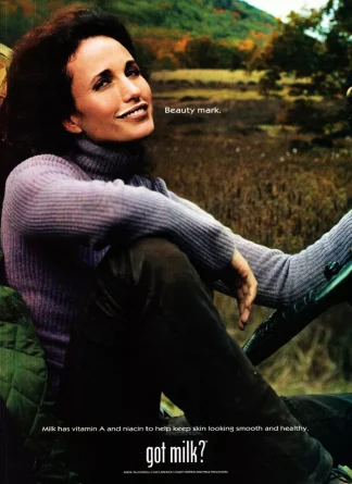 Andie MacDowell Got Milk 2002 Ad