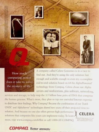COMPAQ 1999 Advertisement- Celera Genomics