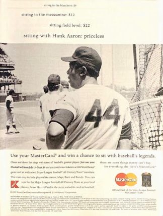 MasterCard 1999 Advertisement with Hank Aaron