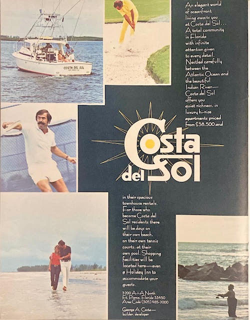 Costa del Sol Condominiums and Townhouse houses. Advertisement 1973