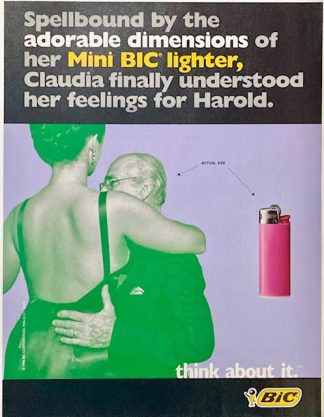 BIC Lighter Ad 1996 – Mini BIC Lighter Advertising - Claudia