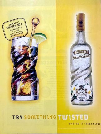 Smirnoff Vanilla Twist Advertising 2001 – Twisted Cola Recipe