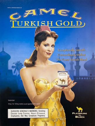 Camel Turkish Gold Cigarettes Advertisement 2001 -Exceptionally Smooth…