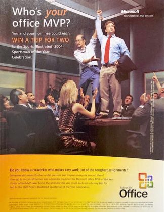 Microsoft Office 2004 Advertisement - Who's your office MVP?