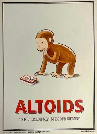 ALTOIDS 2001 Advertisement 2001 with Curious George