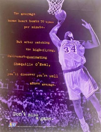 Shaquille O’Neal 1996 Advertisement- NBA 50 -Years