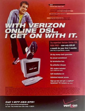 Verizon 2001 Advertisement with Scott and DSL