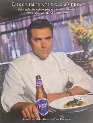 Samuel Adams, Boston Lager, 2003 Advertisement. With Todd English