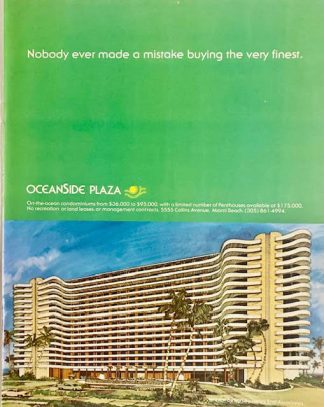 Oceanside Plaza – Condos Advertisement 1973 - Henry End