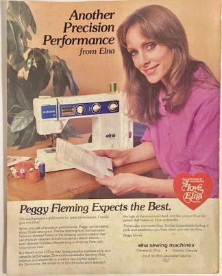 Elna Sewing Machines 1982 Advertisement. With Peggy Fleming