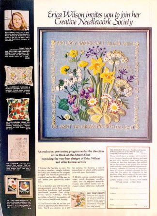 Creative Needlework Society 1972 Advertisement with Erica Wilson