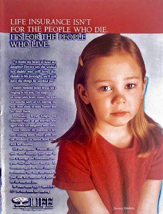 Life and Health Insurance Foundation Advertisement for 1999 with Dorsey Hoskins.