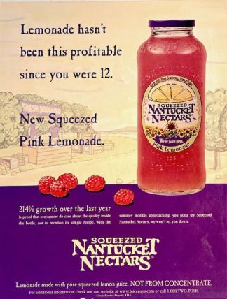 Nantucket Squeezed Nectars Ad 2001 – Pink Lemonade