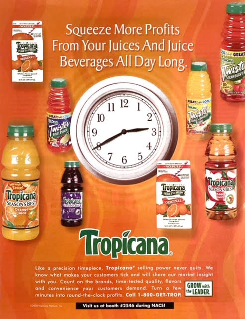 Tropicana Juices Ad 2000 – “Squeeze More Profits.”