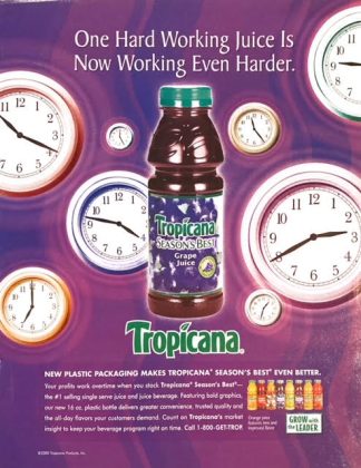 Tropicana Grape Juice Ad 2000 – “One hard-working juice is...”