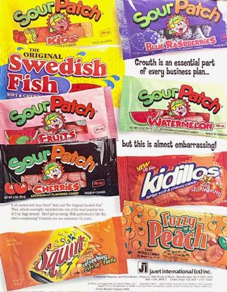 REMEMBER THESE? Sour Patch, Swedish Fish, and more in this 2000 Ad – Chewy with Varieties