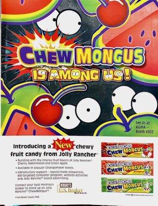 CHEW MONGUS IS AMONG US! 2000 Ad – New Chewy Fruit Candy