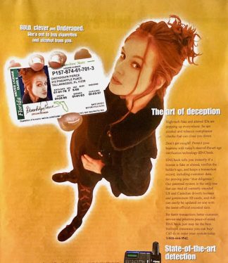 ID Check Ad 2000 – Gwendolyn Pierce - "Bold, clever and Underaged"