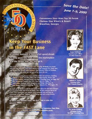 Convenience Store News Top 50 Forum Ad 2000– At Chateau Elan Winery