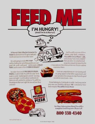 Piccadilly Circus Pizza Ad 2000 – FEED ME - in this Landmark Inc. Ad