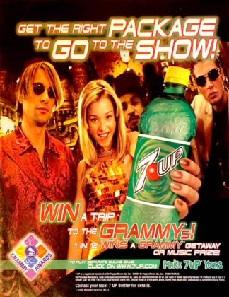 7 Up Ad 2001 – Win a Trip to the Grammys!