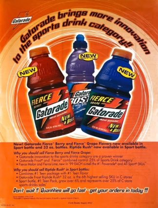 Gatorade New Flavors Ad 2000 – 3 New Flavors