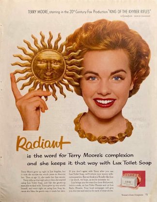 LUX Toilet Soap 1954 Ad with Terry Moore