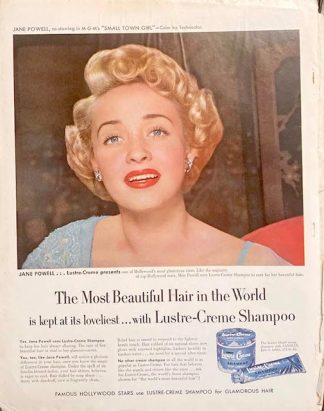 Lustre Crème Shampoo Ad 1952 – with Jane Powell