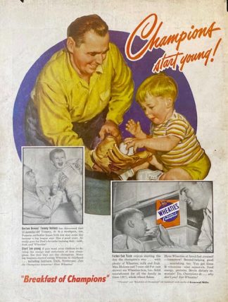 Wheaties Breakfast of Champions Ad 1949 – Tommy Holmes