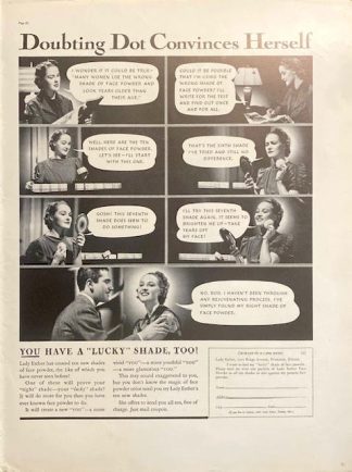 Lady Esther Face Powder Ad 1941 – “You have a lucky shade too!”