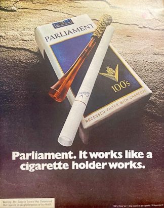 Parliament Cigarette Ad 1973 – Cigarette Holder