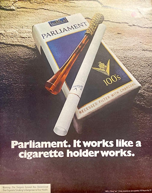 Parliament Cigarette Ad 1973 – Cigarette Holder