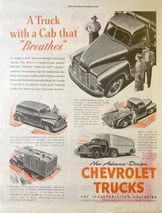 Chevrolet Trucks Ad 1947– “New Advance Design”