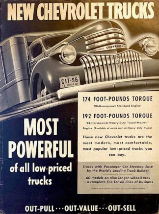 New Chevrolet Trucks Ad 1941 – “Most Powerful of all low-priced trucks”