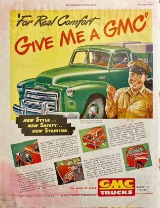 GMC TRUCKS Ad 1947 – “For Real Comfort”