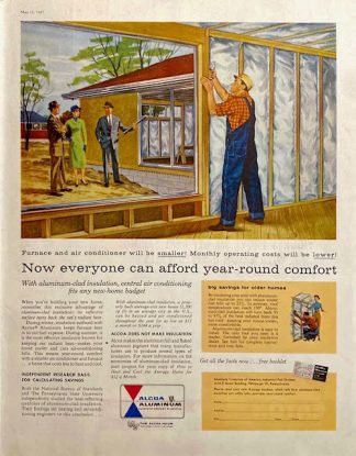 ALCOA Aluminum 1957 Ad – “Now everyone can afford year-round comfort.”