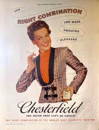 Chesterfield Cigarettes Ad 1939 – Right Combination