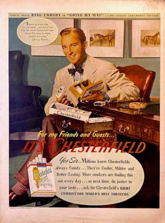 Chesterfield Cigarettes Ad 1944 – Bing Crosby