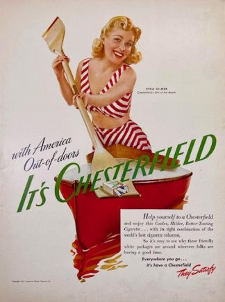 Chesterfield Cigarettes Ad 1941 – Vera Gilmer