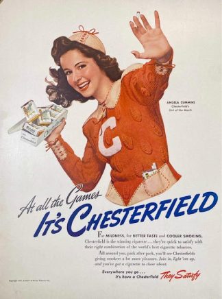 Chesterfield Cigarettes Ad 1941 – Angela Cummins