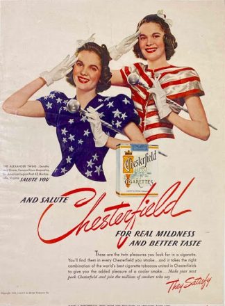 Chesterfield Cigarettes Ad 1940 – The Alexander Twins