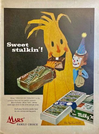 Milky Way Candy Bar Halloween 1955 Ad – Sweet Stalking!