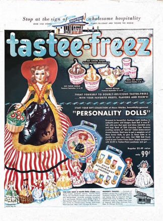 Tastee-freez 1956 Ad - Personality Dolls