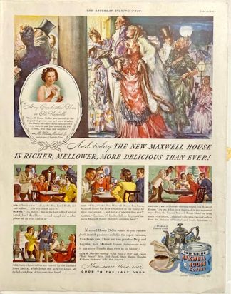 Maxwell House Coffee 1940 Ad – Mrs. William Morehead Jr.