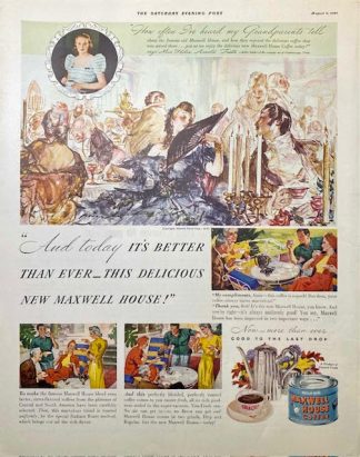 Maxwell House Coffee 1940 Ad – Mrs. Helen Arnold Fritts